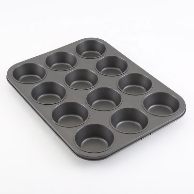 Non-stick carbon steel 12 cupcake pan muffin cake pan baking cake mold