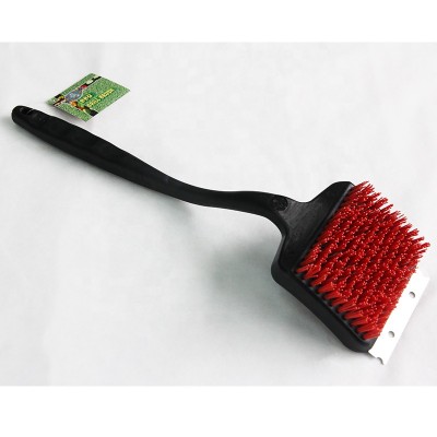 Nylon bristles grill brush bbq cleaning brush Plastic brush for Cleaning grill gate