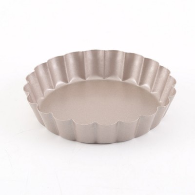 China Sale Cake Bakery Non-Stick Carbon Steel 4.5" Removable Bottom Pie Pan Baking Mould For Kitchen Baking Workshop